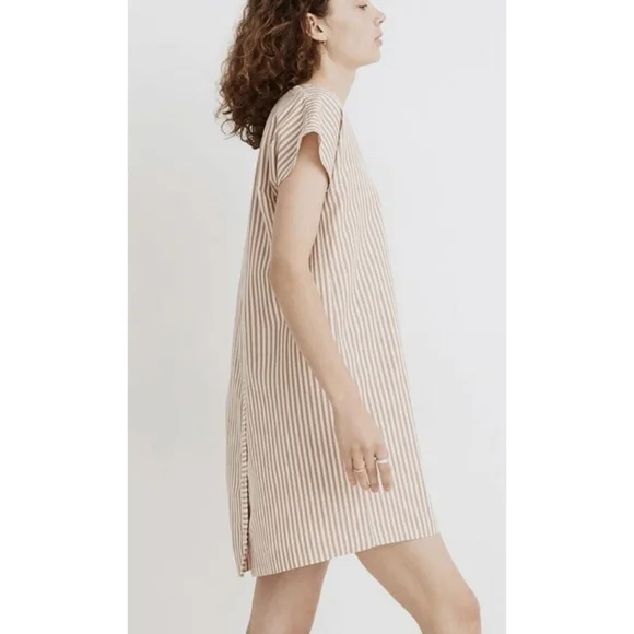 Madewell Button Back Easy Striped Dress - Picture 4 of 13